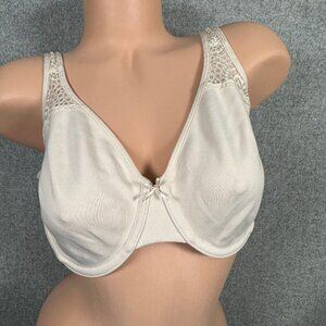 Cacique 38DDD‎ Bra Beige Womens Adjustable Underwire Back Closure Lace